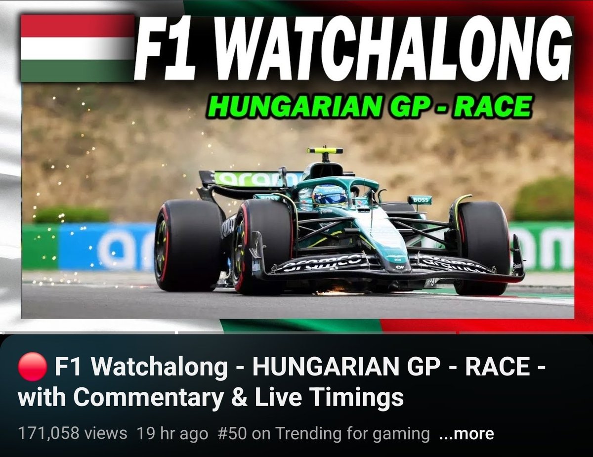 Made it onto a Youtube Trending page for the first time yesterday!! 👊🏼 #F1