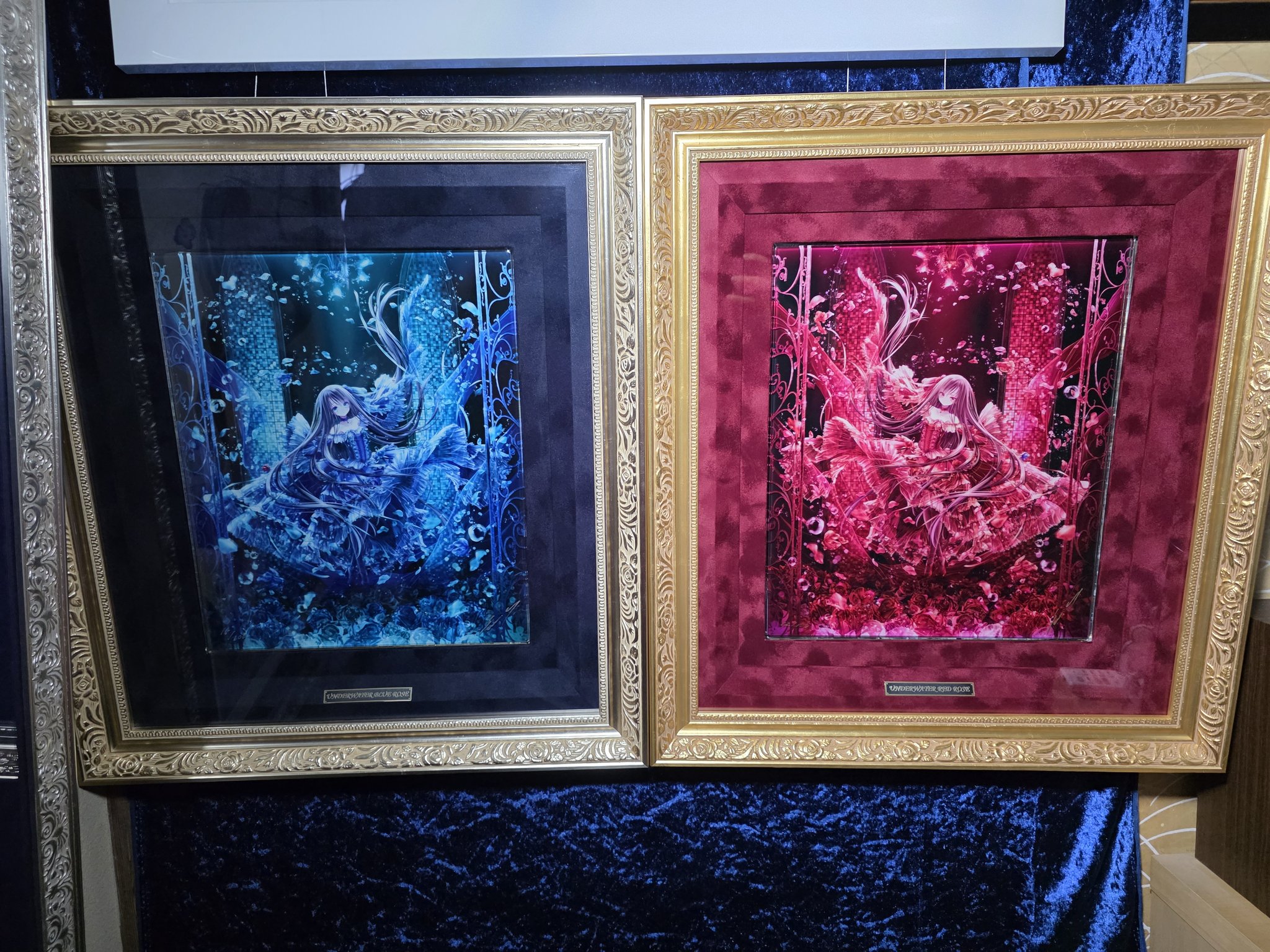 てぃんくる 版画 UNDERWATER BLUE ROSE