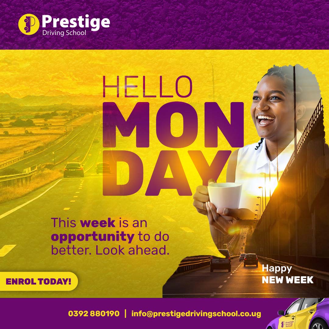 Prestige Driving School (@drivingprestige) on Twitter photo A brand #newweek, a brand new chance to do better and go further. We believe every #Monday is an opportunity to grow, learn, and move forwardβon the road and in life.π‘
This week, donβt just dreamβdrive toward your goals.
π 0392880190
π§ info@prestigedrivingschool.co.ug A brand #newweek, a brand new chance to do better and go further. We believe every #Monday is an opportunity to grow, learn, and move forwardβon the road and in life.π‘
This week, donβt just dreamβdrive toward your goals.
π 0392880190
π§ info@prestigedrivingschool.co.ug