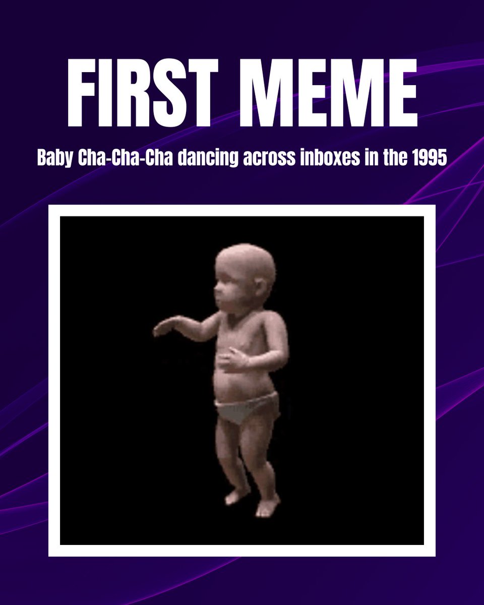 PowerBrowser's tweet photo. 😂 The #firstmeme, Dancing Baby — made us laugh, cringe, and share.

#Thread https://t.co/EXV4i1I9Lk