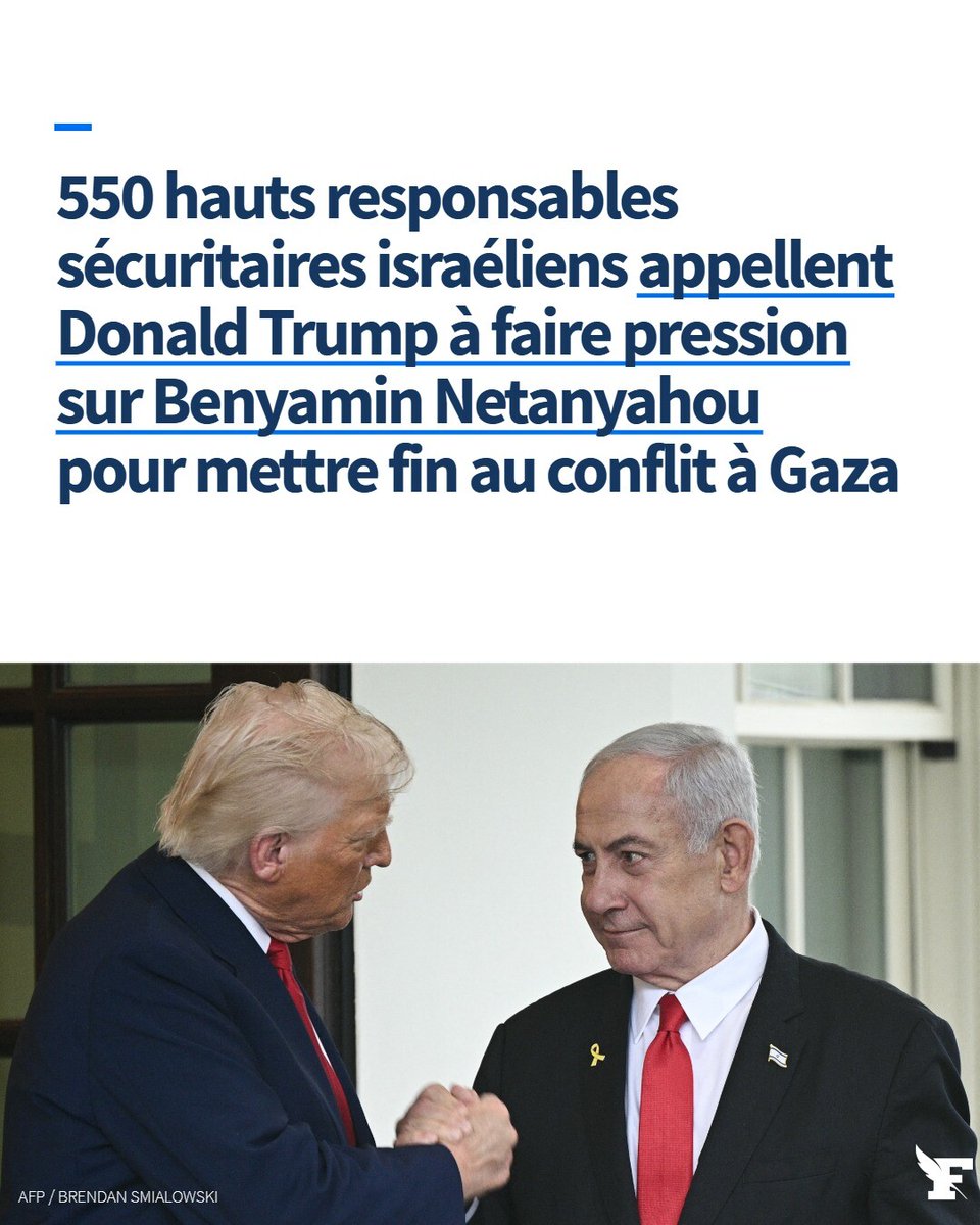 De nombreux anciens généraux de Tsahal, trois ex-chefs d’état-major et plusieurs ex-chefs du Mossad figurent parmi les signataires de l’appel. Ils affirment notamment que la poursuite de la guerre à Gaza «conduit l’État d’Israël à perdre son identité». →l.lefigaro.fr/R1Z
