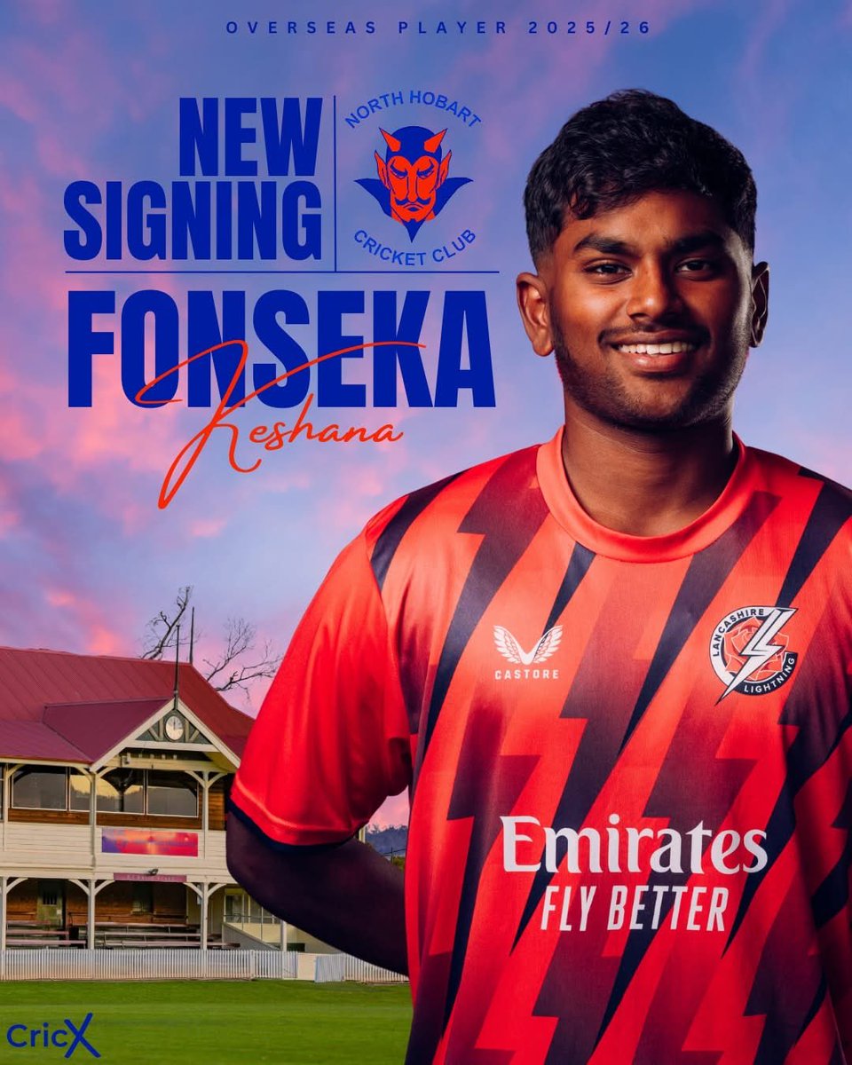 CricX - The Cricket Exchange Agency๐๐ (@cricketagency) on Twitter photo ๐ฆ๐บ | ๐๐๐ ๐๐๐๐๐๐๐ โ
"๐๐จ๐ซ๐ญ๐ก ๐๐จ๐๐๐ซ๐ญ ๐๐๐ง๐ ๐๐ง๐ ๐ฅ๐๐ง๐ ๐๐๐ ๐๐ญ๐๐ซ!" ๐
Congratulations to Keshana Fonseka on signing with North Hobart Cricket Club for the 2025/26 Cricket Tasmania Premier League campaign.
The <a href="/lancscricket/">Lancashire Cricket</a> and England U19 batter ๐ฆ๐บ | ๐๐๐ ๐๐๐๐๐๐๐ โ
"๐๐จ๐ซ๐ญ๐ก ๐๐จ๐๐๐ซ๐ญ ๐๐๐ง๐ ๐๐ง๐ ๐ฅ๐๐ง๐ ๐๐๐ ๐๐ญ๐๐ซ!" ๐
Congratulations to Keshana Fonseka on signing with North Hobart Cricket Club for the 2025/26 Cricket Tasmania Premier League campaign.
The <a href="/lancscricket/">Lancashire Cricket</a> and England U19 batter