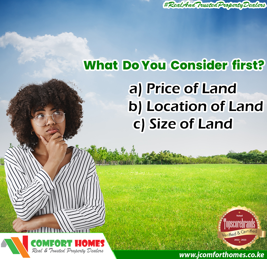 Which one do you consider first?
Tupe answer hapo kwa comment section.
jcomforthomes.co.ke
#ComfortHomes
#LipaCashEndaNaTitle