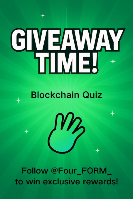 Four (@four_form_) on Twitter photo ๐ฅณBlockchain Quiz๐
5 winners will get $30 USDT each!
How to participate:
1๏ธโฃ Follow <a href="/Four_FORM_/">Four</a>
2๏ธโฃ โค & RT
3๏ธโฃ Comment your answer below and tag 3 friends ๐ฌ
Question:
Which term refers to the cost of executing a transaction on a blockchain?
A) Block reward
B) Gas fee
C) ๐ฅณBlockchain Quiz๐
5 winners will get $30 USDT each!
How to participate:
1๏ธโฃ Follow <a href="/Four_FORM_/">Four</a>
2๏ธโฃ โค & RT
3๏ธโฃ Comment your answer below and tag 3 friends ๐ฌ
Question:
Which term refers to the cost of executing a transaction on a blockchain?
A) Block reward
B) Gas fee
C)