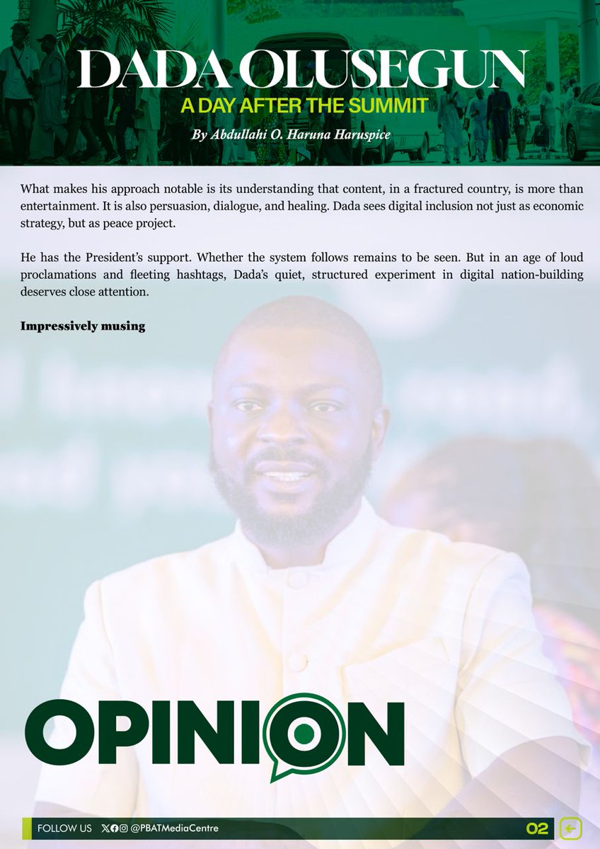 Dada Olusegun: A day after the summit. 

By Abdullahi O. Haruna

#DigiMediaSummit2025