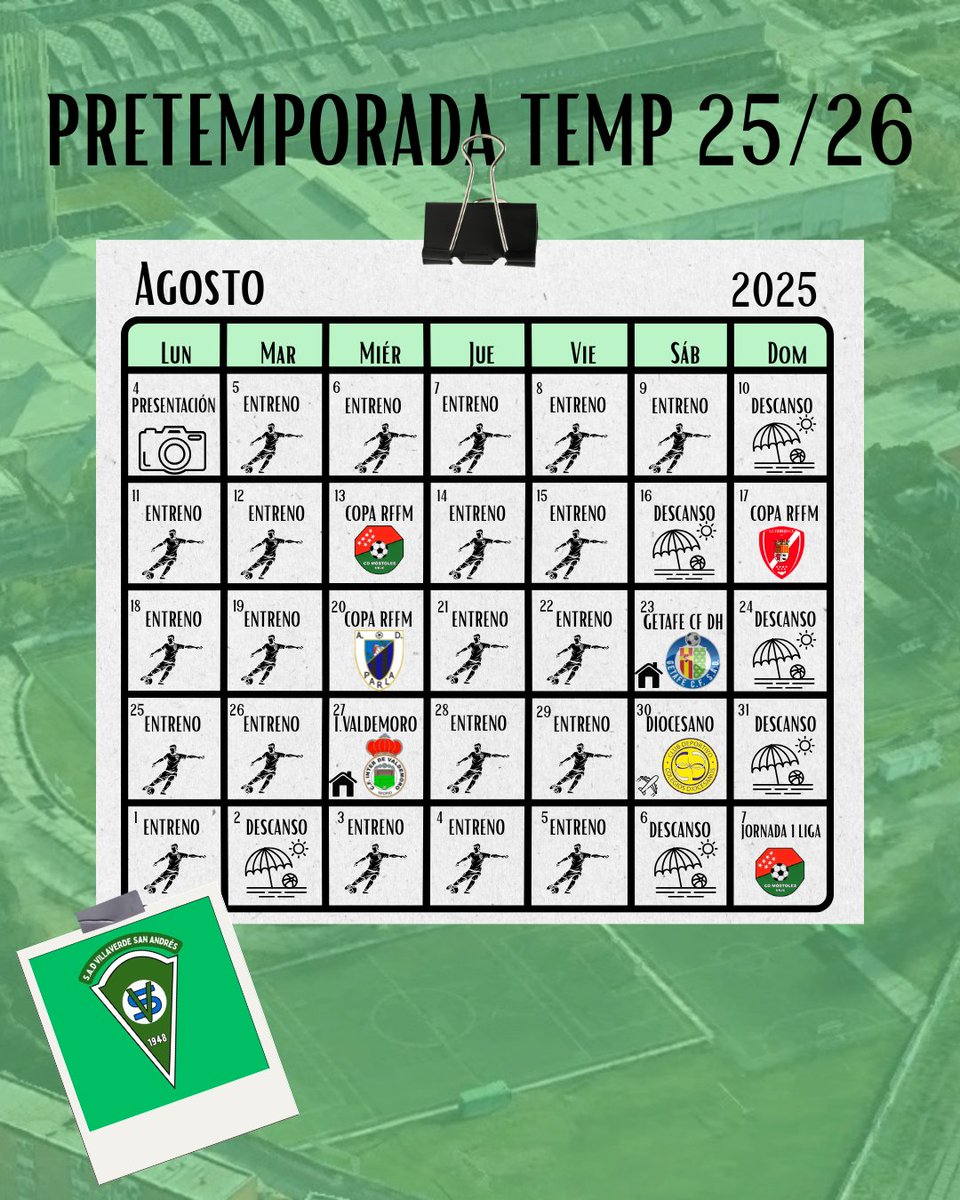 ¡¡NOS LO HABÍAIS PEDIDO!! (<a href="/ivan88fsa/">Ivan</a>)

Hoy comienza la pretemporada 25/26 del 𝐁𝐎𝐓𝐓𝐈 y este sera su caminar durante este periodo hasta comenzar la liga el día 7 de septiembre.

#VamosBotti💚 #elbotti #3rfef #elbarriohumildadesfuerzo #rffm #cargandobaterías