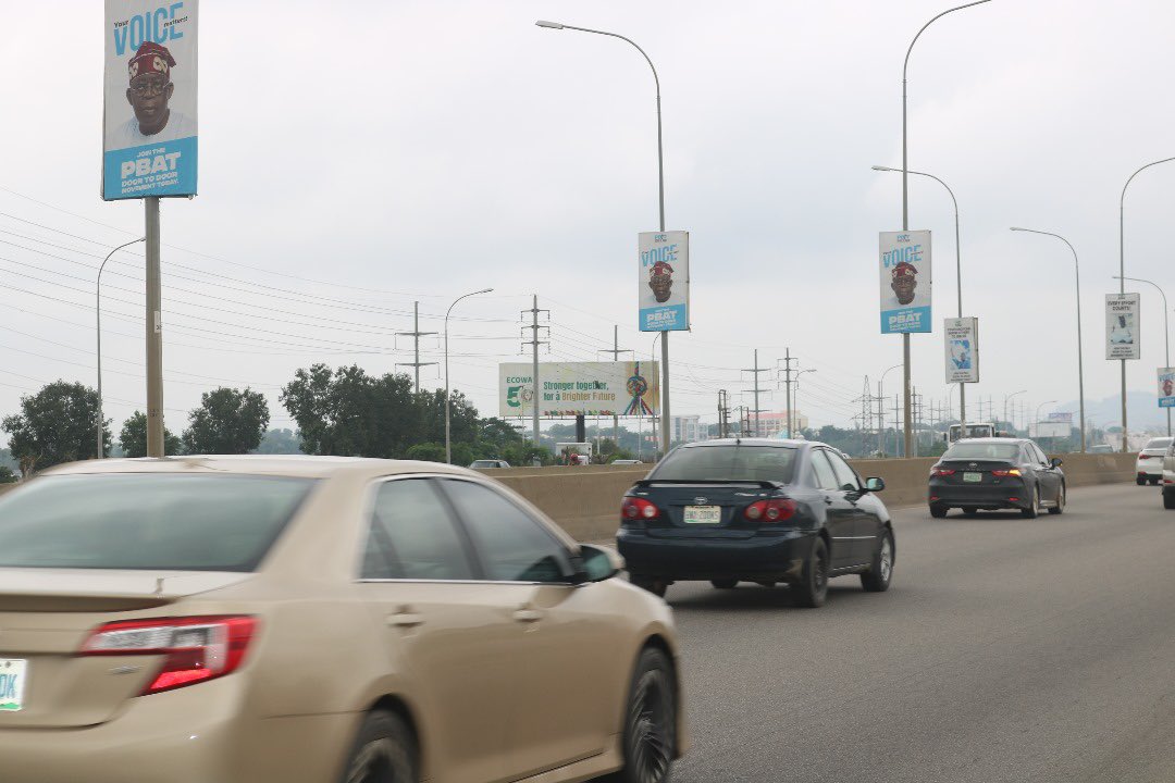 Last month, we flagged off the ECOWAS AT 50 Campaign on one of our choicest billboard locations in Abuja.

I’m still your number one plug for media placement in Abuja and every part of the country.  Call me before your competitors today on 09066116810.