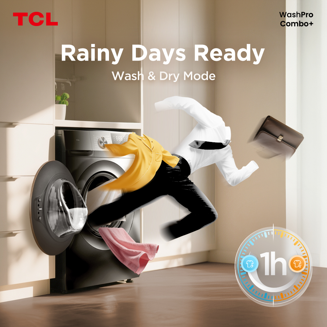 TCLPH's tweet image. No more waiting for sunshine. The TCL C20 makes laundry day stress-free with its built-in Wash &amp;amp; Dry Mode—perfect for unpredictable weather. Rain or shine, your clothes stay fresh and dry.
#TCLC20 #TCLWashPro #TCLComboPlus #TCLInspireGreatness #TCLPhilippines