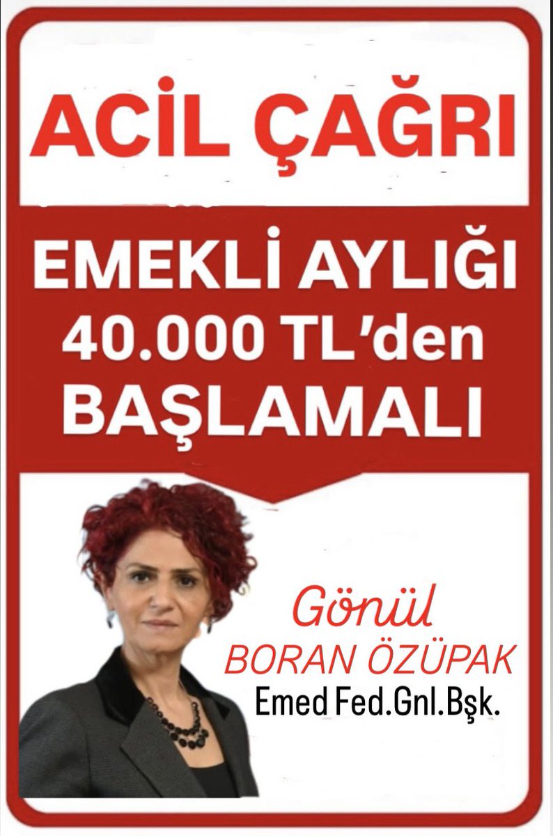 "Lüks içinde yaşayanlar, sofrada lokma sayan emekliyi, emekçiyi göremez hale geldi!Susmayacağız. Razı gelmeyeceğiz"

Gönül BORAN ÖZÜPAK
Emed Fed Gnl Bşk

#AdaletVarsaEmekliyeAraZamŞart