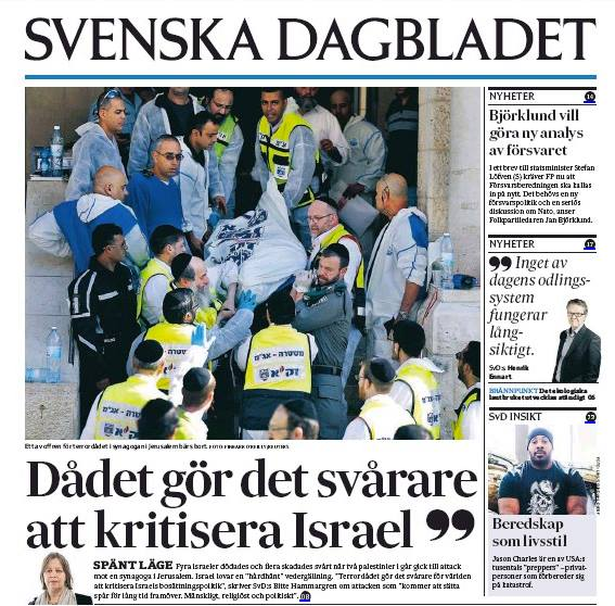 ꭓaim ʃie (@chaim_yehoshua) on Twitter photo <a href="/LauraSaiepour/">Laura Saiepour</a> <a href="/TristanBlumen/">Jak✡︎B</a> Jag minns även SvD 2014 efter att palestinier hade gått in i en synagoga och slaktat judar med yxor, köttklyvare och pistoler under gudstjänst. "Dådet gör det svårare att kritisera Israel", var Bitte Hammargrens rubrik efter ett pogromliknande blodbad på försvarslösa judar. <a href="/LauraSaiepour/">Laura Saiepour</a> <a href="/TristanBlumen/">Jak✡︎B</a> Jag minns även SvD 2014 efter att palestinier hade gått in i en synagoga och slaktat judar med yxor, köttklyvare och pistoler under gudstjänst. "Dådet gör det svårare att kritisera Israel", var Bitte Hammargrens rubrik efter ett pogromliknande blodbad på försvarslösa judar.