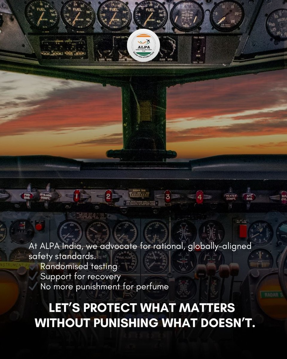 Grounded for wearing perfume? Using hand sanitizer? Mouthwash?
It’s time to question rules that punish more than they protect.
Pilots deserve clarity, not confusion. Safety, not suspicion.
ALPA India is calling for a reformation of the DGCA CAR to ensure the focus is on safety.