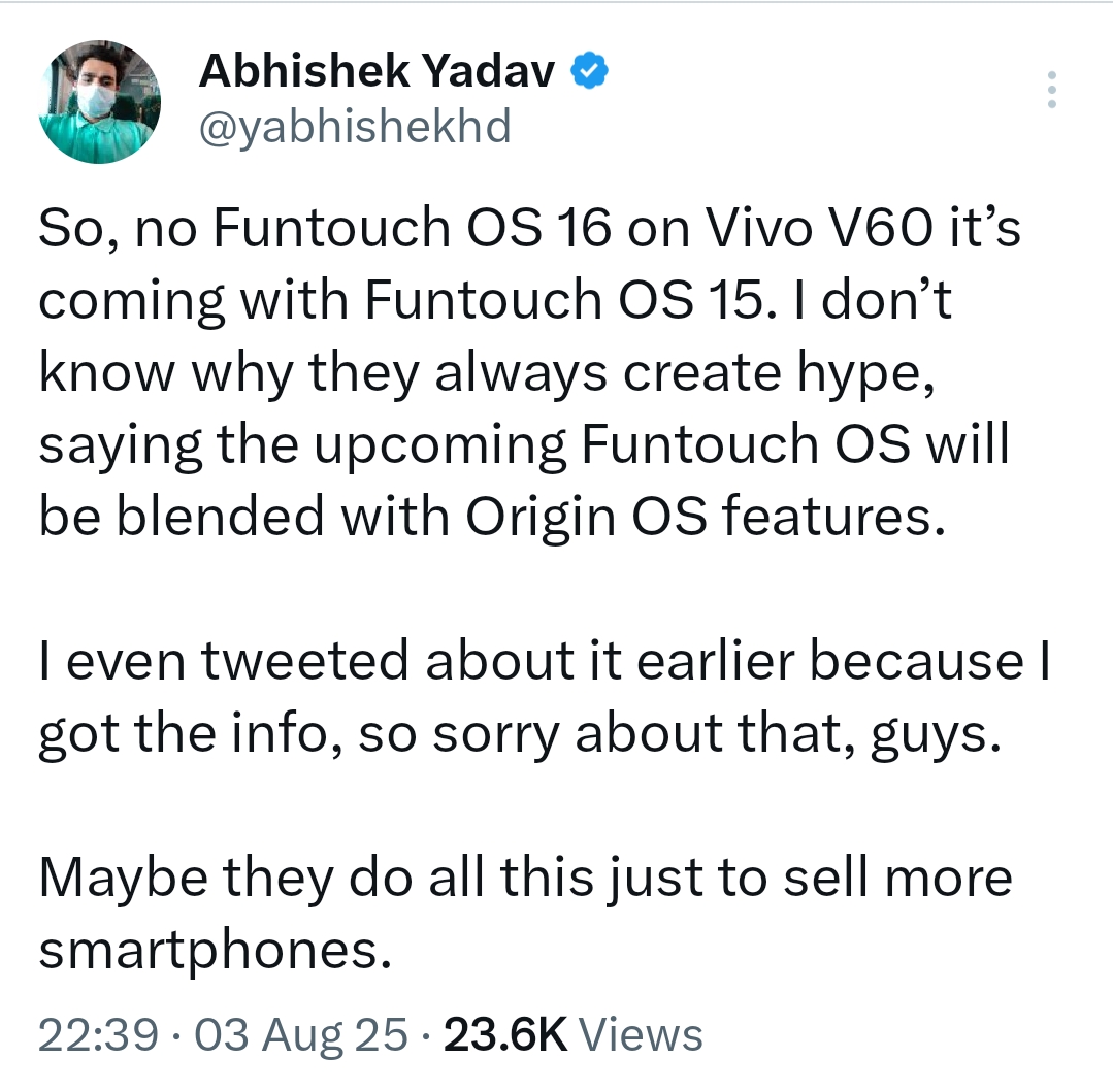 Ashok Mor (@_techibee) on Twitter photo Now this guy <a href="/SavageAryan007/">Aryan Gupta</a> is on a mission to defame someone just because he can’t stand a leakster being trusted over him. 🙄
Abhishek’s leaks are mostly accurate, and he even apologized if this one wasn’t.
He gained 163K followers not by spamming Twitter like you (38.1K Posts Now this guy <a href="/SavageAryan007/">Aryan Gupta</a> is on a mission to defame someone just because he can’t stand a leakster being trusted over him. 🙄
Abhishek’s leaks are mostly accurate, and he even apologized if this one wasn’t.
He gained 163K followers not by spamming Twitter like you (38.1K Posts