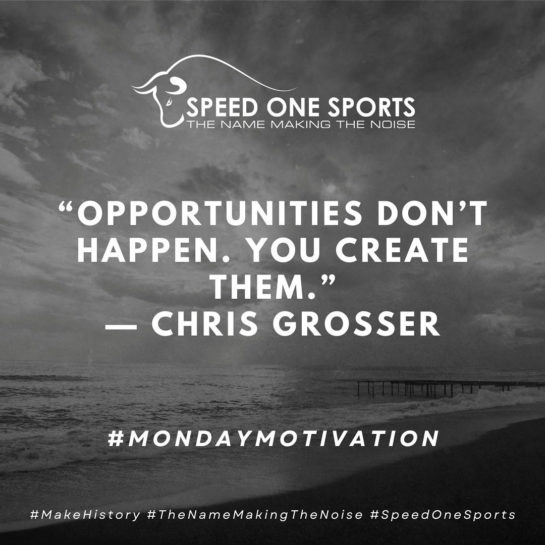 Opportunities don’t just knock… you build the door 🚪💪
Every day is a chance to put in the work, chase the dream, and make it happen.
#MondayMotivation #MakeHistory #TheNameMakingTheNoise #SpeedOneSports