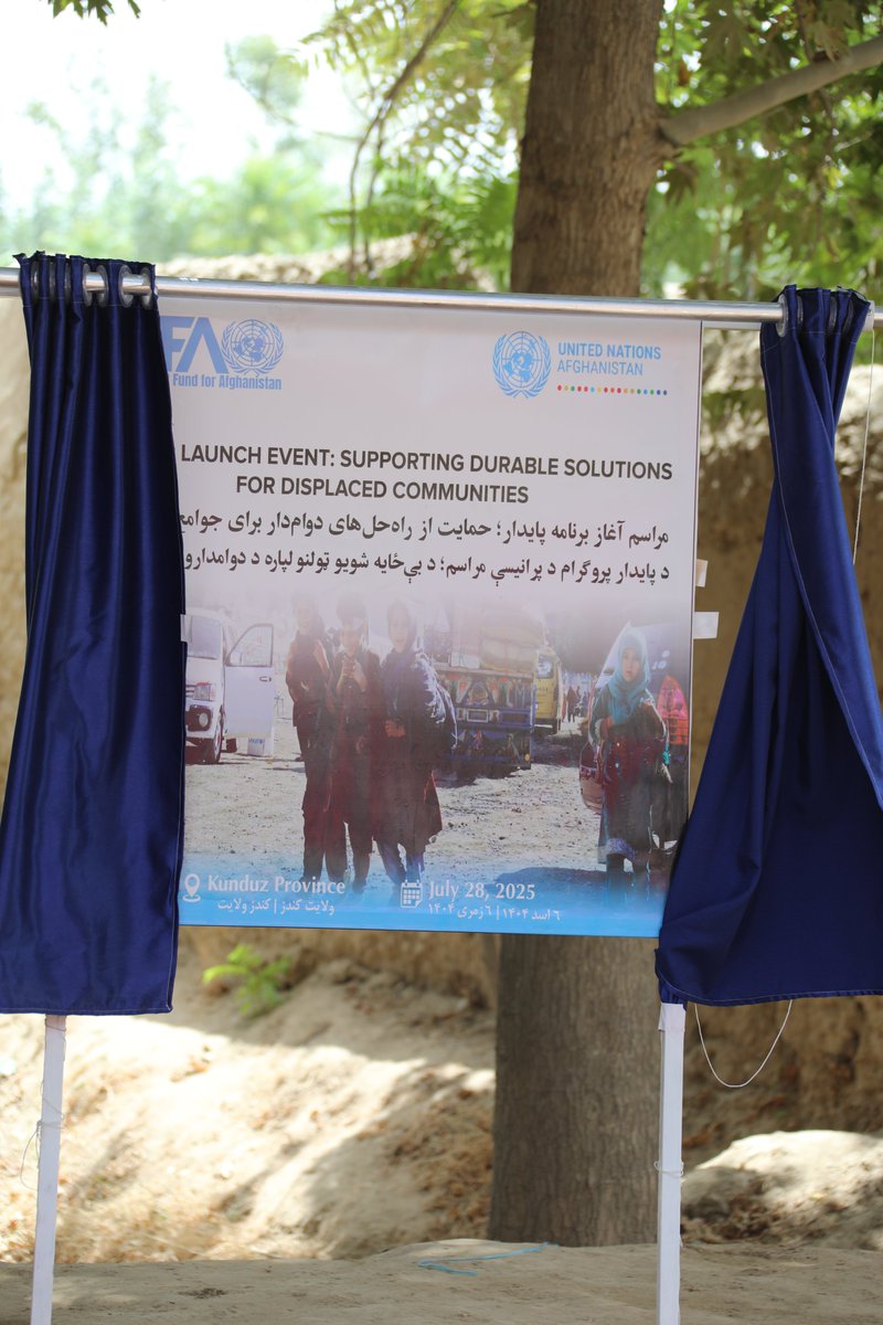 Erfan_A_Ali's tweet photo. We’ve launched #PAIDAAR project in Kunduz & Baghlan to support returnees & host communities through housing, services & job creation. It will be implemented by @UNHABITAT , @IOMAfghanistan , @UNDPaf , @UNHCRAfg , and funded by @UN_STFA . Many thanks to our partners. https://t.co/kcwExhp2YK