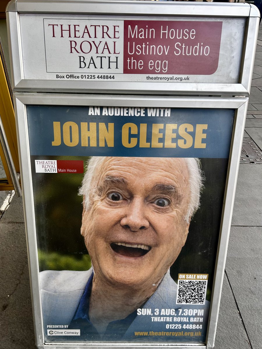 frankbatt's tweet photo. A magical evening spent in the company of comedy legends @JohnCleese in conversation with  #JohnLloyd https://t.co/Vvd4oasGT5