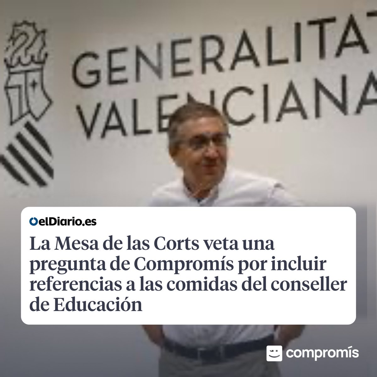Compromís (@compromis) on Twitter photo ⚠️ ÚLTIMA HORA
PP i VOX veten que <a href="/gerardfullana/">Gerard Fullana</a> li puga preguntar al conseller Rovira per què es gasta milers d’euros públics en soparots mentre retalla en professorat i FP. ⚠️ ÚLTIMA HORA
PP i VOX veten que <a href="/gerardfullana/">Gerard Fullana</a> li puga preguntar al conseller Rovira per què es gasta milers d’euros públics en soparots mentre retalla en professorat i FP.
