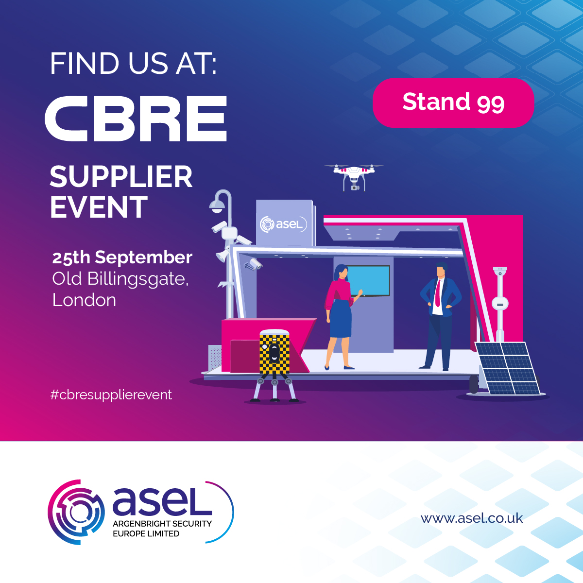 We’re excited to announce that we will be exhibiting at the CBRE Supplier Partner Event on 25th September!

Come and meet the team, we look forward to seeing you there!

#CBRE #SecuritySolutions #Partnership #SupplierEvent #FacilitiesManagement #InnovationInSecurity