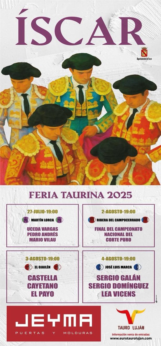 Portal Taurino (@portaltaurino) on Twitter photo Íscar (Valladolid) hoy rejones con Toros de José Luis Marca para Sergio <a href="/SGalanOficial/">Sergio Galán</a>, <a href="/Sergio_Dminguez/">sergio dominguez</a> y <a href="/LeaVicens/">Léa Vicens</a> <a href="/portaltaurino/">Portal Taurino</a> Íscar (Valladolid) hoy rejones con Toros de José Luis Marca para Sergio <a href="/SGalanOficial/">Sergio Galán</a>, <a href="/Sergio_Dminguez/">sergio dominguez</a> y <a href="/LeaVicens/">Léa Vicens</a> <a href="/portaltaurino/">Portal Taurino</a>