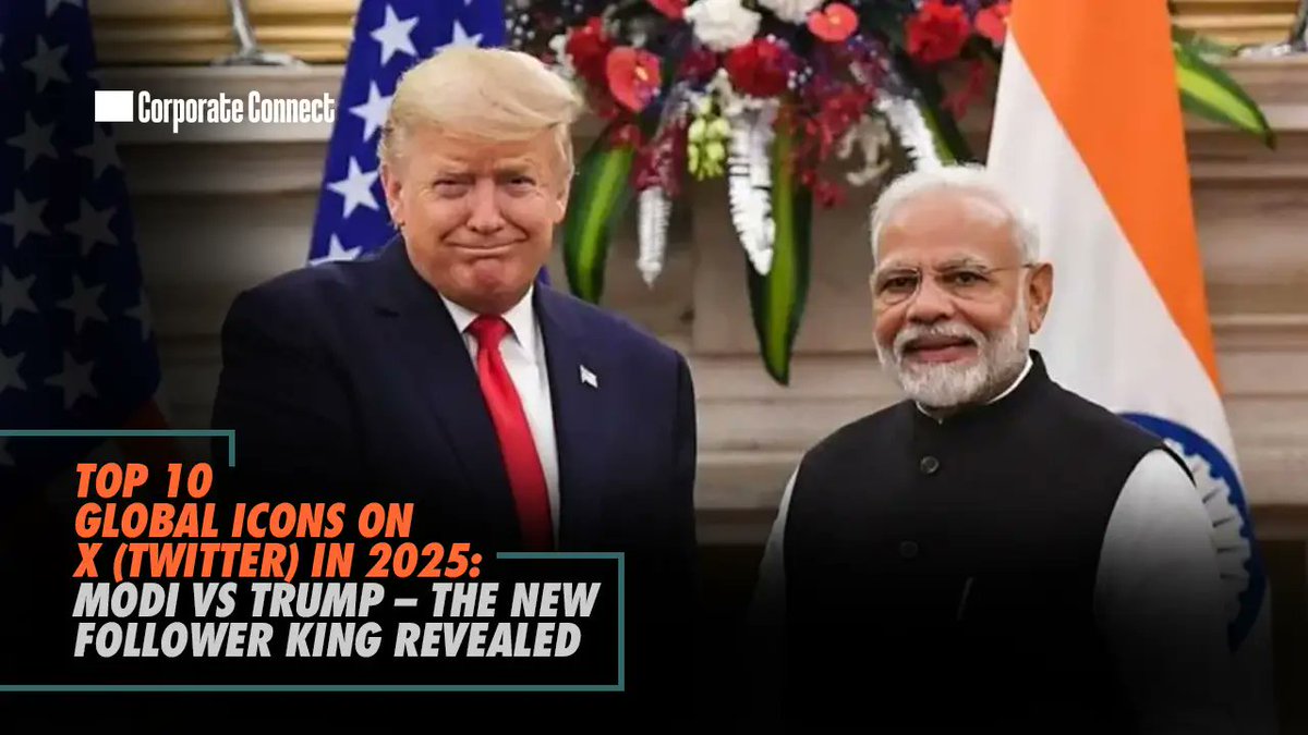 corporatemagaz3's tweet image. Who’s the #1 influencer on X in 2025?
Elon Musk leads, but the real showdown is Modi vs #Trump💥
🔗 corporateconnectglobal.com/global-icons-o…

#XStats #FollowerKing #SocialMediaInfluence #Modi