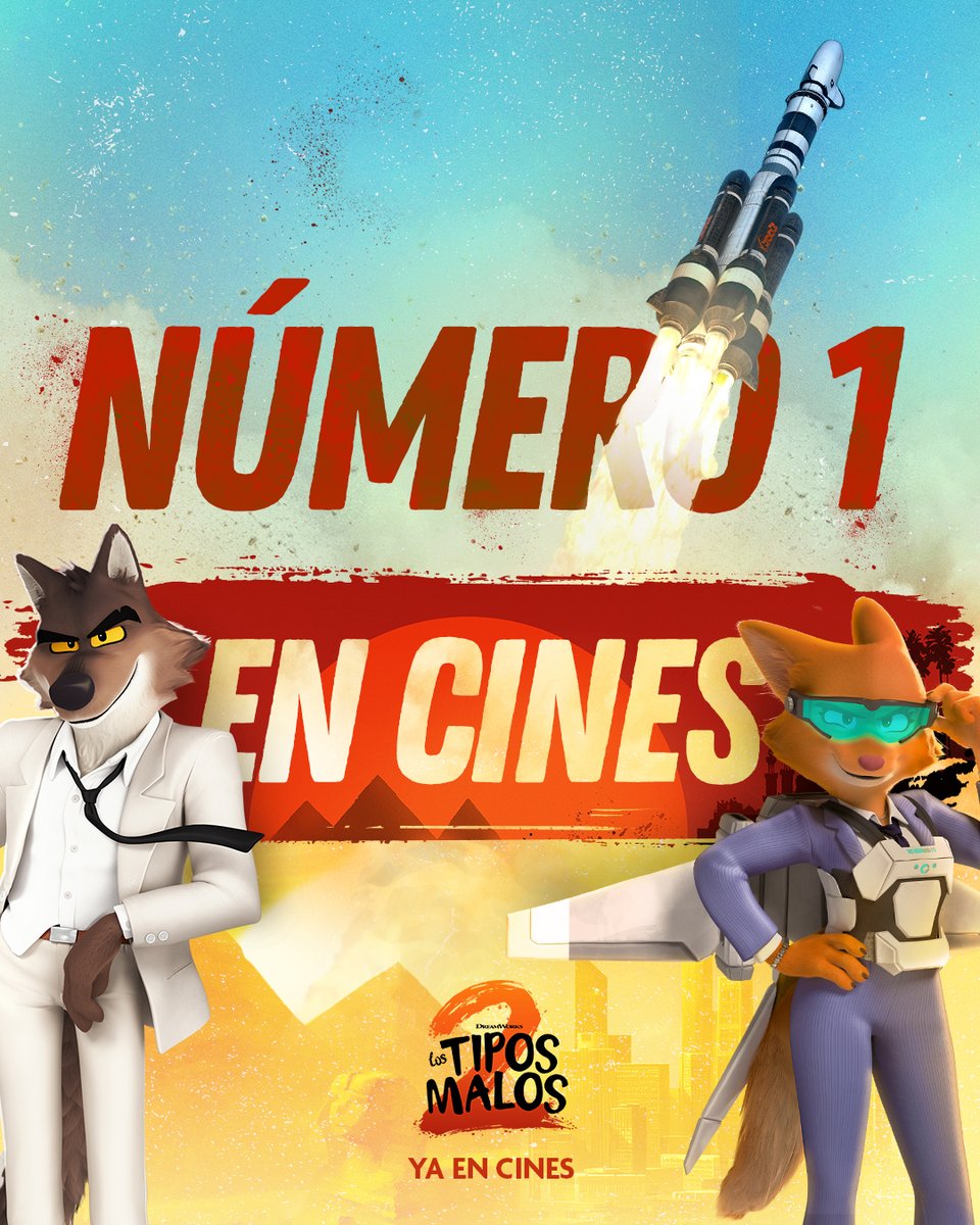 Universal_Spain's tweet photo. ¿Su último golpe? Mangar el NÚMERO 1 EN CINES 🐺😎🦊 ¡Consigue ya tus entradas para #LosTiposMalos2! https://t.co/L4VDsNCE4o