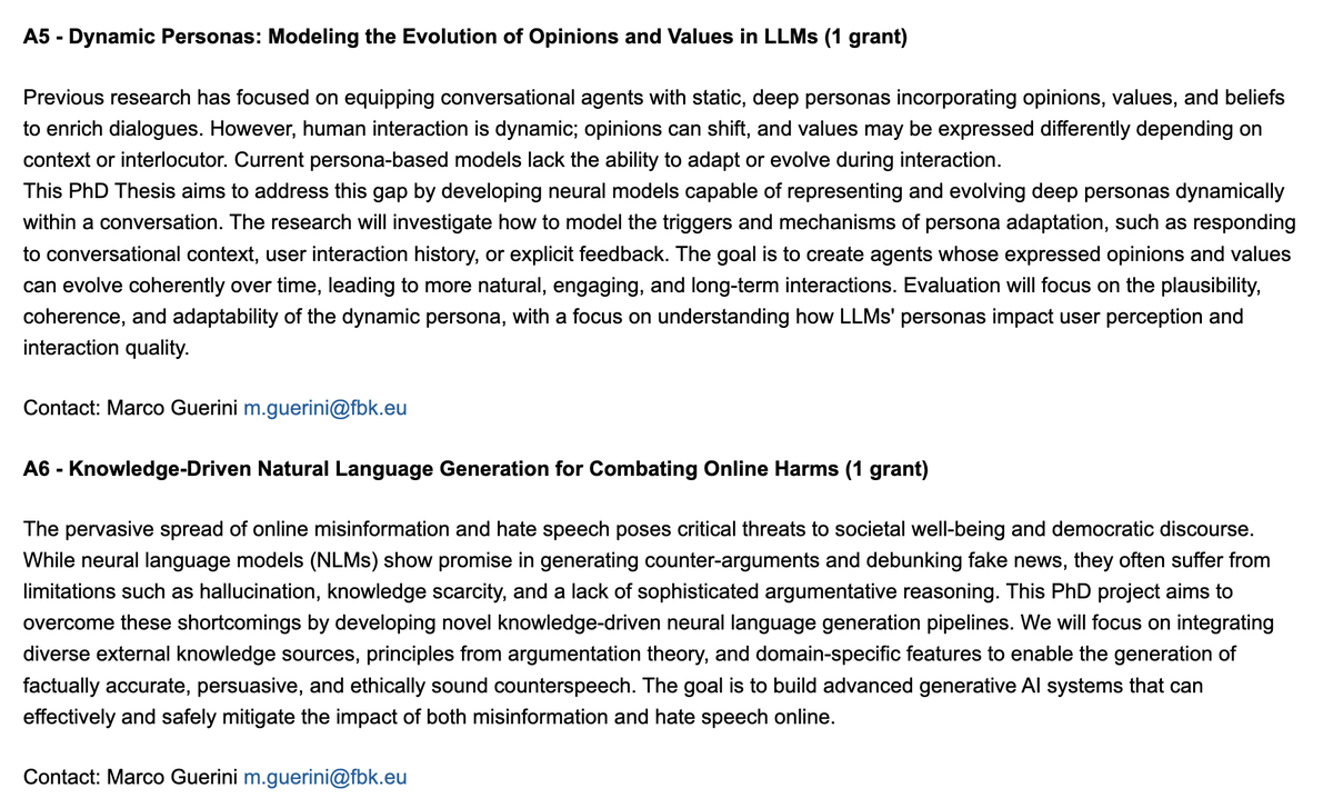 LanD (@land_fbk) on Twitter photo 📢 Do you want to join our group? We opened **two** calls for a fully funded PhD. Details are in the image and at the following links.
Calls: iecs.unitn.it/education/admi…
PhD Details: iecs.unitn.it/education/admi…
Deadline: August 22nd, 2025, hrs. 04:00 PM (CEST) 📢 Do you want to join our group? We opened **two** calls for a fully funded PhD. Details are in the image and at the following links.
Calls: iecs.unitn.it/education/admi…
PhD Details: iecs.unitn.it/education/admi…
Deadline: August 22nd, 2025, hrs. 04:00 PM (CEST)