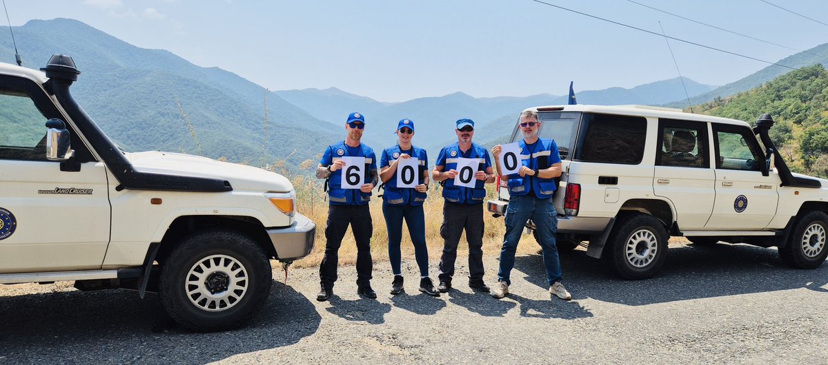 #EUMA has reached a significant milestone with the completion of its 6000th patrol. This achievement reflects our continued and steadfast commitment to peace and stability in the region. We remain firmly dedicated to working alongside local communities in Armenia. 🇦🇲🇪🇺