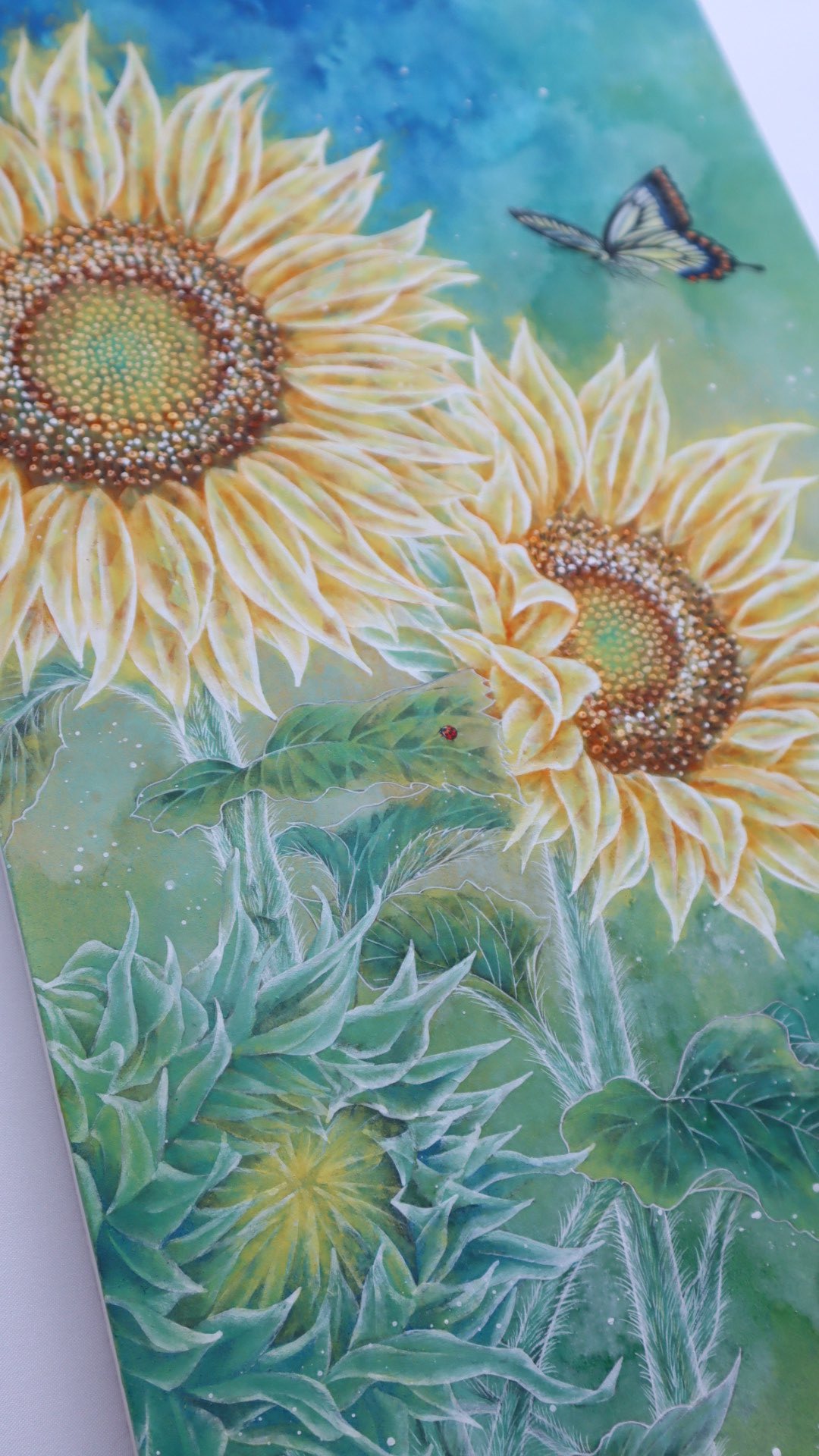 日本画で日展会員　曲子明良作10号蒲原初夏サイズ幅72㎝縦60㎝奥行5.5㎝です 日本画で日展会員 曲子明良作10号蒲原初夏サイズ幅72