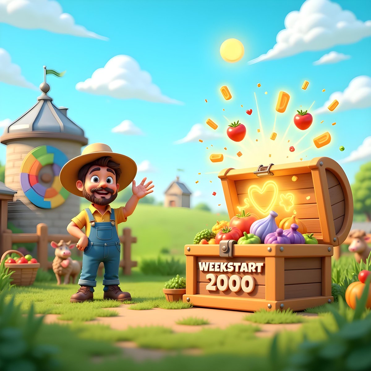 🌞 Good morning, farmers!
Let’s kick off the week with full energy and fertile fields! 
🎁 To help you get started, here’s a FREE 2000 Fertilizer code:
🔑 WEEKSTART2000

🕒 Hurry! This bonus is only available for a limited time!
✨ Weekly Boost Checklist:
✅ 🌱 Plant your seeds