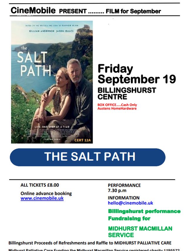 The Salt Path follows a couple, Raynor and Moth, who become homeless and, after a terminal diagnosis, embark on a 630-mile walk along England’s South West Coast Path. Their journey is a story of survival, resilience, and rediscovering hope.