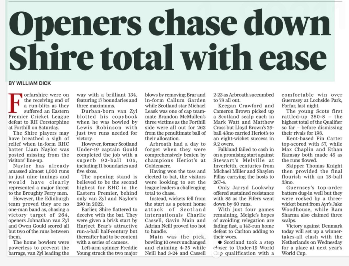 Scottish Cricket Past Present and Future tweet media