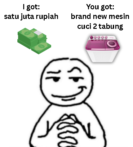 Gaes klo aku mo jual mesin cuci 2 tabung sejuta kalian ada yg mau ga