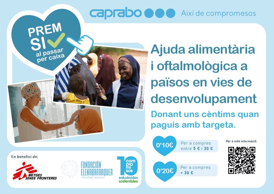 Caprabo (@caprabo) on Twitter photo #CèntimsSolidaris: Des de @Caprabo, donem suport a Metges Sense Fronteres (<a href="/MSF_Espana/">Médicos Sin Fronteras</a>) en la seva lluita contra la desnutrició infantil i a la Fundació Elena Barraquer per combatre la ceguesa evitable en països en desenvolupament. ow.ly/fYjC50WzhtI #CèntimsSolidaris: Des de @Caprabo, donem suport a Metges Sense Fronteres (<a href="/MSF_Espana/">Médicos Sin Fronteras</a>) en la seva lluita contra la desnutrició infantil i a la Fundació Elena Barraquer per combatre la ceguesa evitable en països en desenvolupament. ow.ly/fYjC50WzhtI