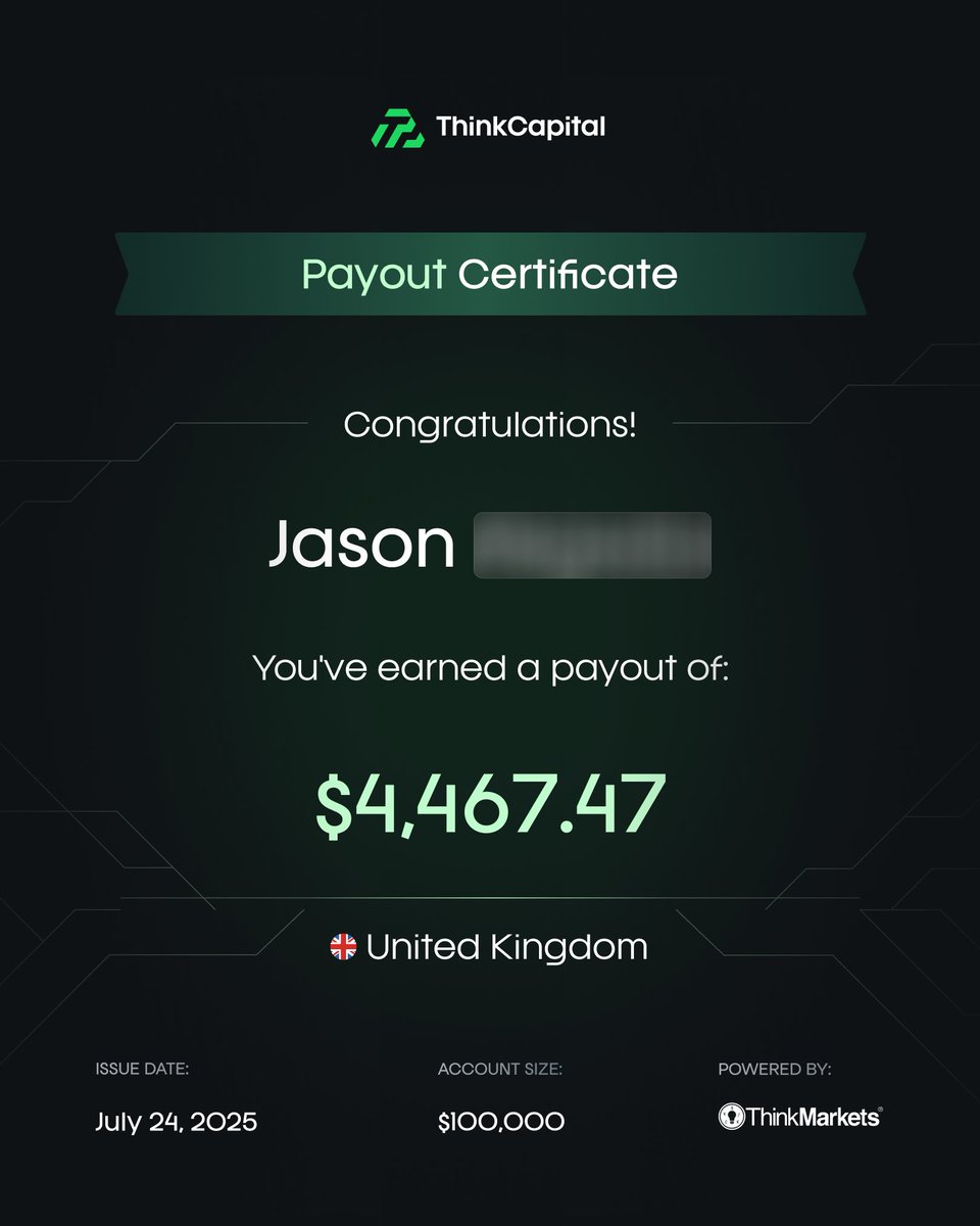 thinkcapitalcom's tweet image. Top 3 payouts just hit 💚

What’s your biggest payout ever? 💬👇
#ThinkCapital #PropTrading #GetFunded #TraderPayouts