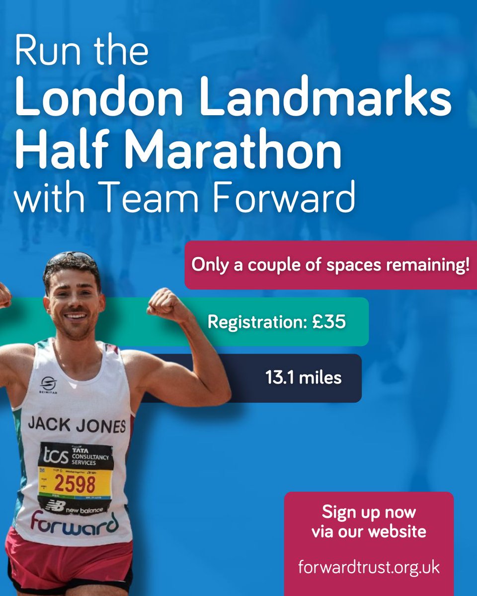 Join #TeamForward for the #LondonLandmarksHalfMarathon and run 13.1 unforgettable miles, all while raising vital funds to help people break free from cycles of addiction, crime, and homelessness.

Apply now by visiting our website. 🔗

forwardtrust.org.uk/support-us/eve…

#ForwardTrust