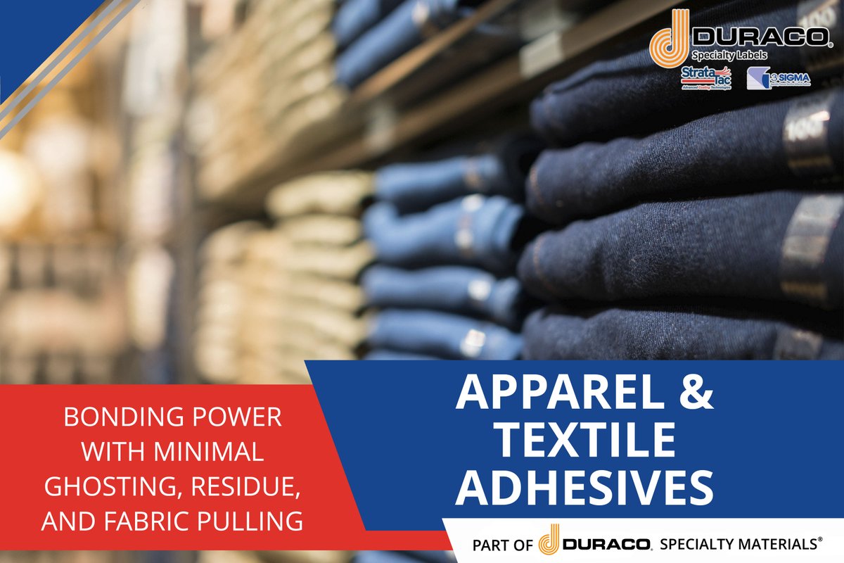 Duraco Specialty Labels delivers advanced adhesive solutions engineered to provide dependable and gentle labeling for apparel, fabrics, and textiles—without compromising product quality. 

Visit our website to learn more! hubs.la/Q03wVRVc0

#DuracoSpecialtyLabels