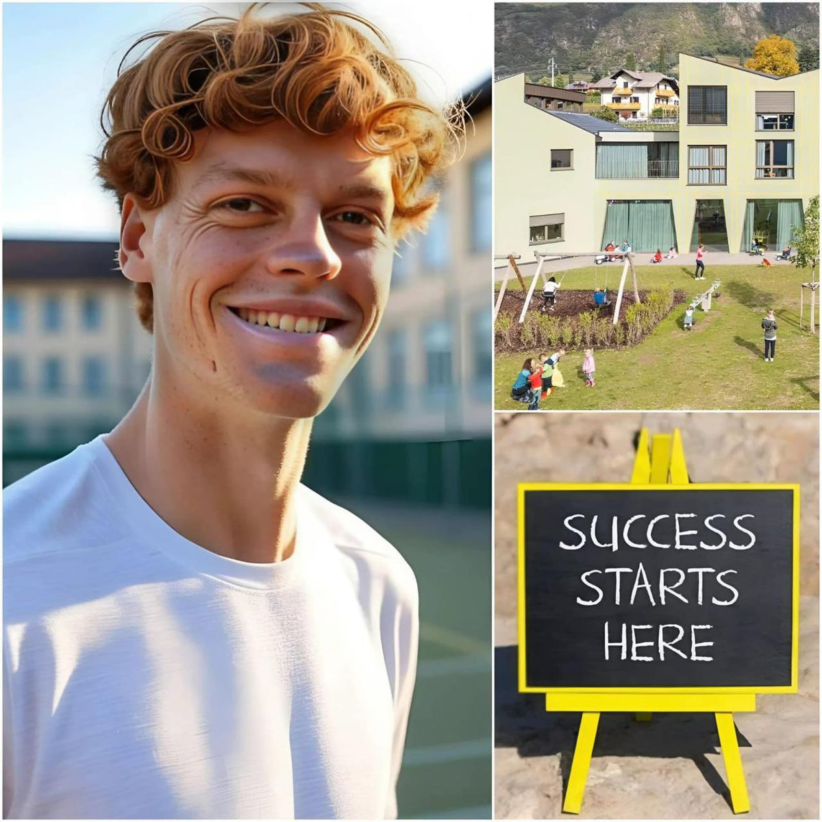 Immediately after winning his first Wimbledon title, instead of attending lavish parties or appearing on international television, Jannik Sinner quietly returned to the small primary school in the middle of the Tyrol mountains - handing over the 45 million euro prize money to