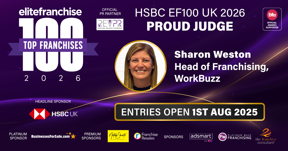 Sharon Weston is one of our wonderful Judges for the #EF100awards.

Head of Franchising at <a href="/workbuzzd/">WorkBuzz</a> Sharon manages the successful Franchise Satisfaction Benchmark Programme, helping franchisors to improve their #franchisee engagement.

👉Find out more: elitefranchisemagazine.co.uk/ef100