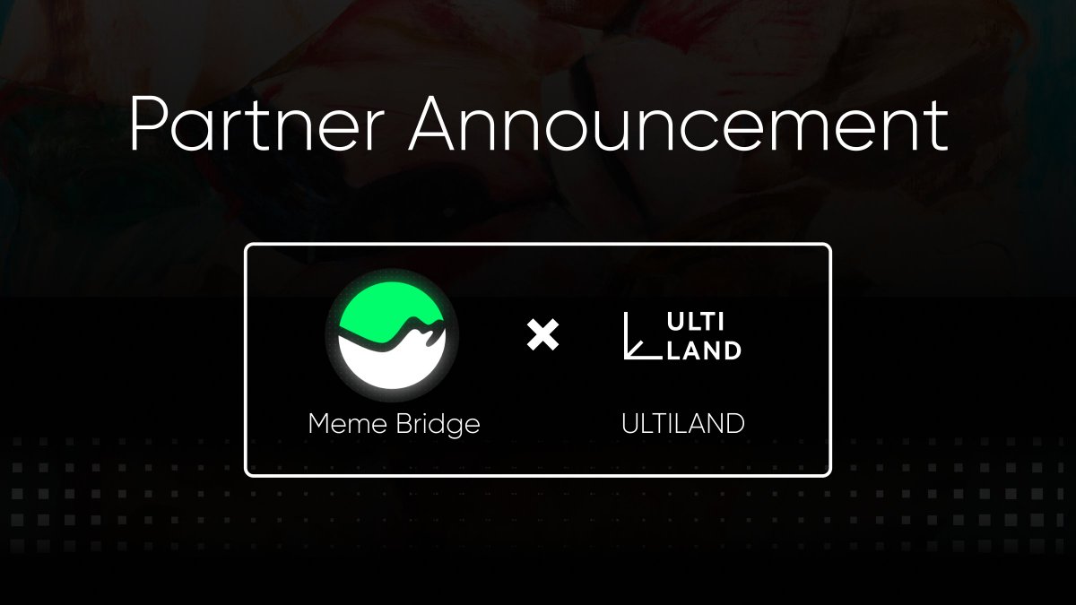 ULTILAND (@ultiland) on Twitter photo ๐ Weโre excited to partner with <a href="/MemebridgeB/">MemeBridge</a> โ a cross-chain Layer-2 bridge built for meme-native assets and ultra-fast interoperability.
With MemeBridgeโs infrastructure, ULTILAND can empower on-chain art and culture to reach every corner of the blockchain โ memes included. ๐ Weโre excited to partner with <a href="/MemebridgeB/">MemeBridge</a> โ a cross-chain Layer-2 bridge built for meme-native assets and ultra-fast interoperability.
With MemeBridgeโs infrastructure, ULTILAND can empower on-chain art and culture to reach every corner of the blockchain โ memes included.