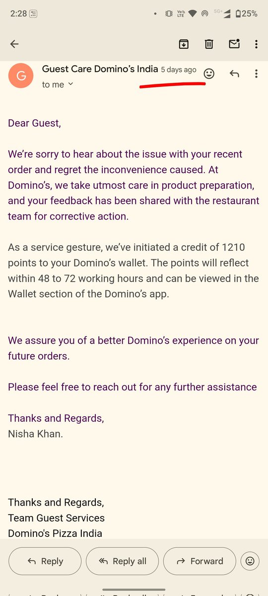 itsaakashkumar's tweet photo. @dominos_india @dominos 
It's very very disappointing, you guys are just making people fool or nothing, I've tried a lot of times through email but every time I receive an email with a time of 48 to 72 hrs but even after 72 or more than that the solution is not resolved. #dominos https://t.co/KkJprwdrK1