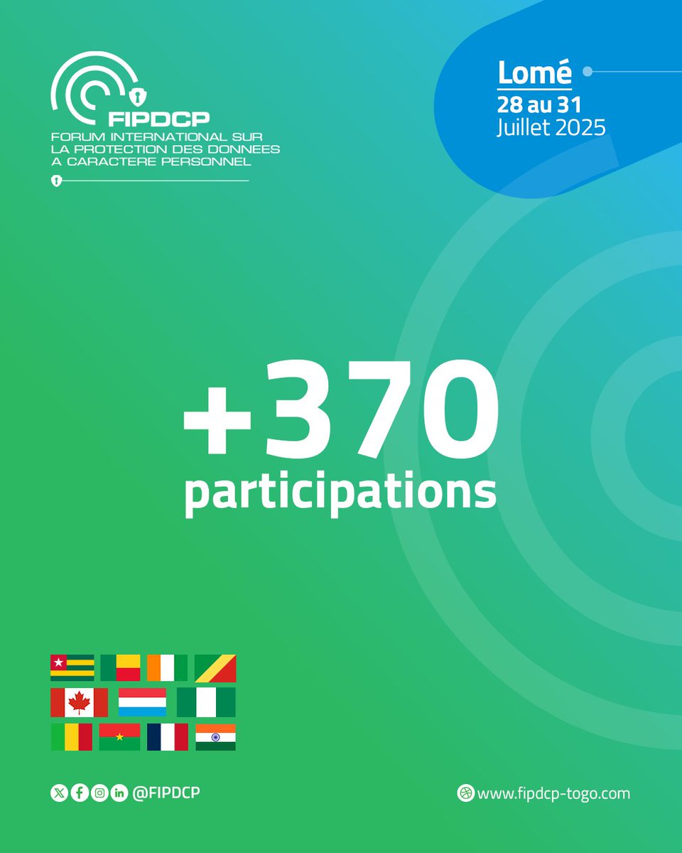 FIPDCP's tweet photo. Merci à toutes les personnes, institutions et partenaires qui ont contribué à faire de cet événement un succès.
Et dès maintenant, cap sur 2026 !
#FIPDCP2025 #ForumInternational #ProtectionDesDonnées #GouvernanceNumérique #DonnéesPersonnelles #Merci #Togo #AfriqueNumérique https://t.co/5zqNaq6wB2