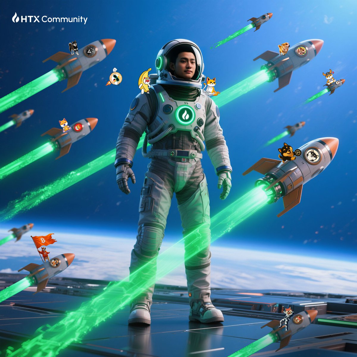 HTX Community (@htxcommunity) on Twitter photo Which one will moon first with <a href="/justinsuntron/">H.E. Justin Sun 👨🏻🚀 (Astronaut Version)</a>? 🐶🍌🐸
The race has officially gone interstellar. Predict now and ride the cosmic wave🚀 Which one will moon first with <a href="/justinsuntron/">H.E. Justin Sun 👨🏻🚀 (Astronaut Version)</a>? 🐶🍌🐸
The race has officially gone interstellar. Predict now and ride the cosmic wave🚀
