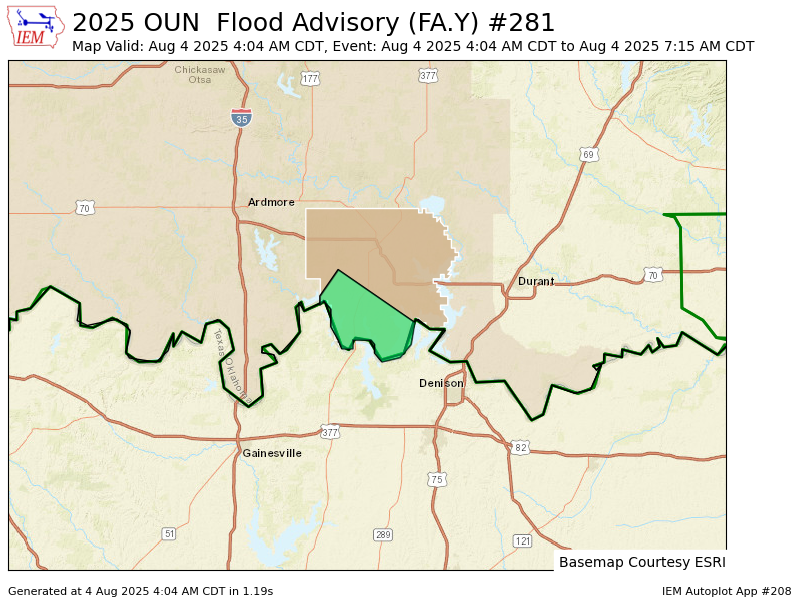 OUN issues Flood Advisory for Marshall [OK] till Aug 4, 7:15 AM CDT mesonet.agron.iastate.edu/vtec/f/2025-O-…