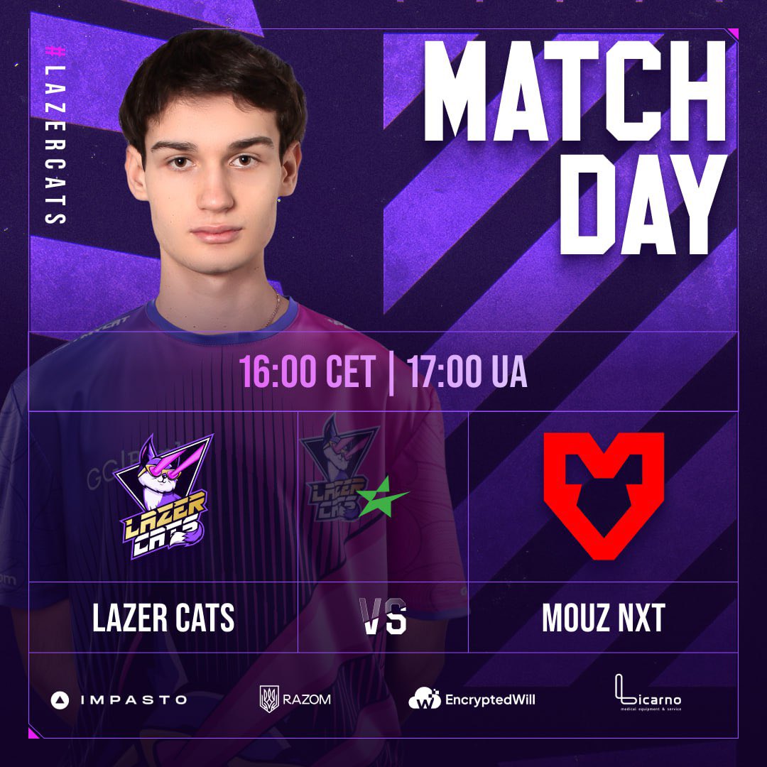 Time to clutch it up 👊

Final group match vs MOUZ NXT at 16:00 CET — only a win gets us into the playoffs of Elite Cup #1.