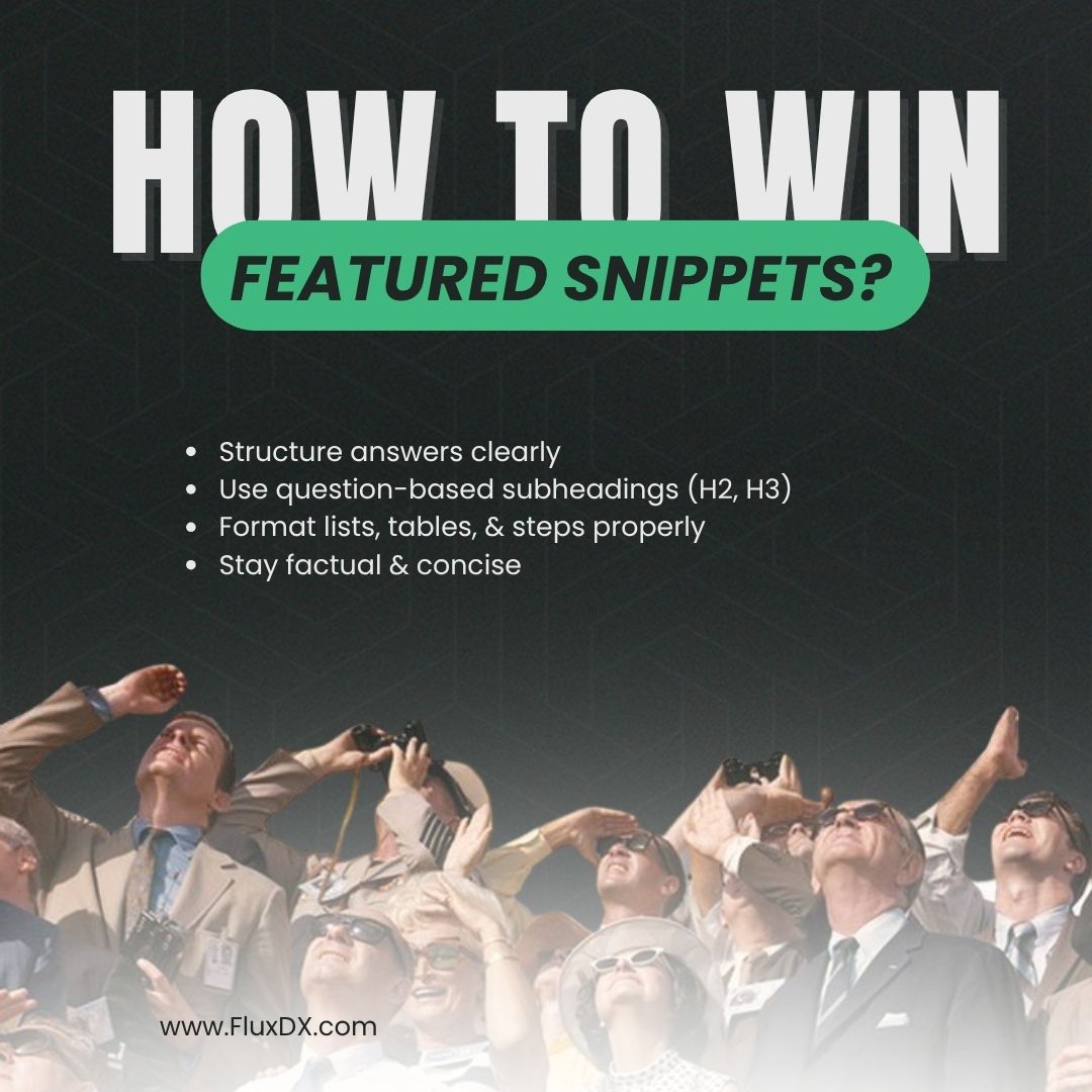 FluxDX's tweet image. Tired of getting lost in AI search? 🤔
Featured snippets are your new shortcut to visibility.
We design content to answer—not just appear.
Let's put your business on top.
#FeaturedSnippets #AEO #ZeroClickSearch #ContentSEO #AnswerOptimization #FluxDX