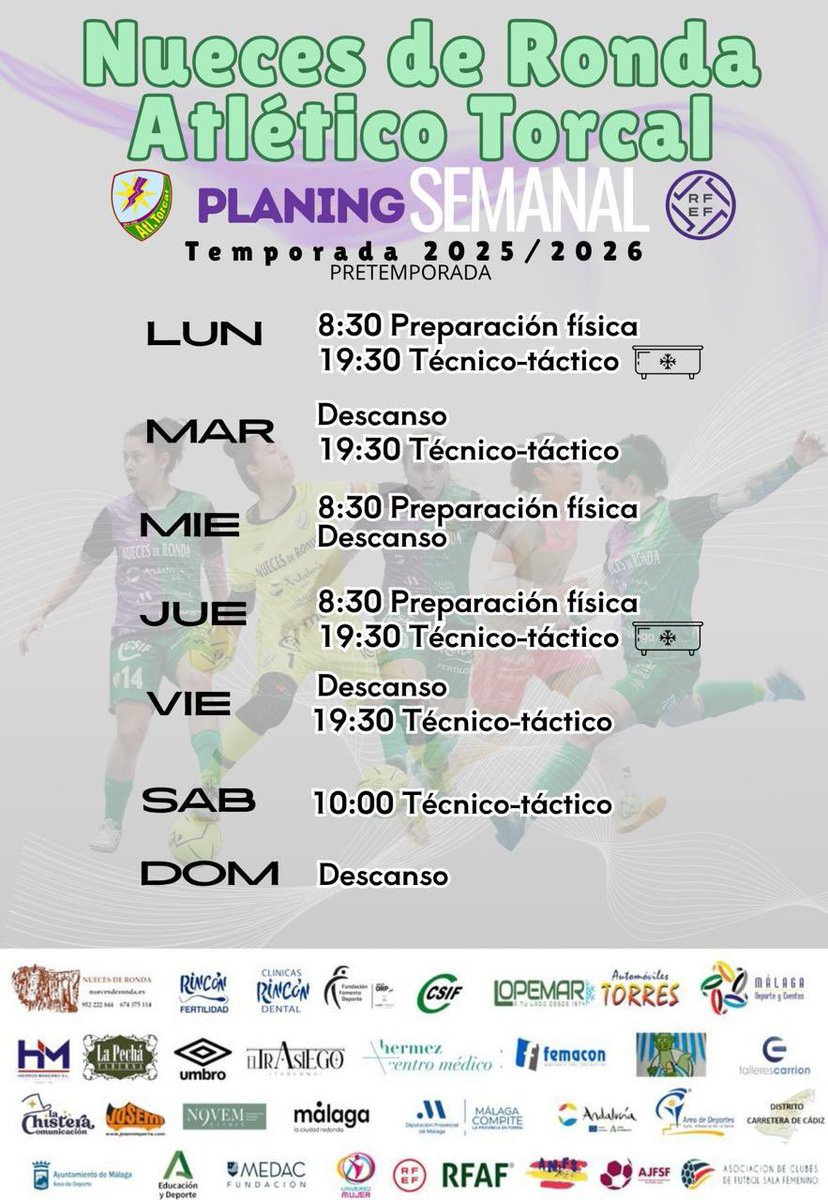 🔥¡Nueva semana de pretemporada en marcha!

Seguimos trabajando, paso a paso, con ganas y compromiso💪⚽️

#GoTorcal 💜💚