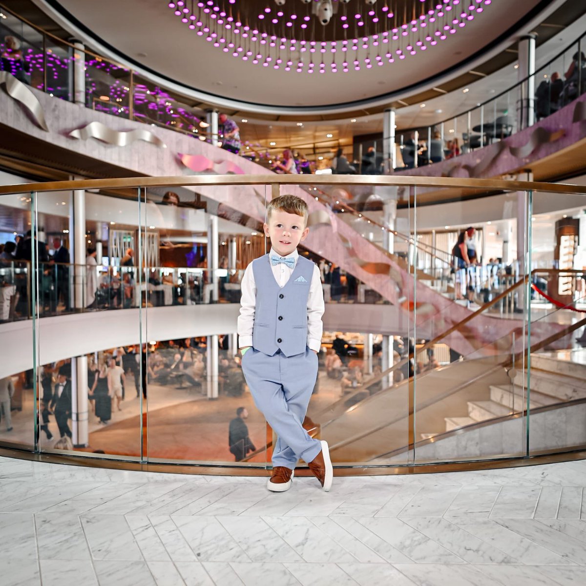 Grandchildren looking so smart on formal night on our cruise
