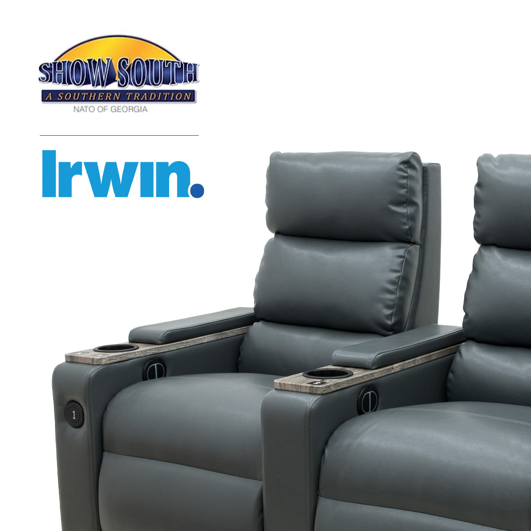 IrwinSeatingCo's tweet photo. Join us this week at ShowSouth in Buford, GA to experience the future of cinema seating! 

Meet our team members, Dan Armock and Julie Kuhn at booth #4 to get a glimpse at some of our newest seats on the market.

#ShowSouth #ShowSouth2025 https://t.co/FgR2691Abo