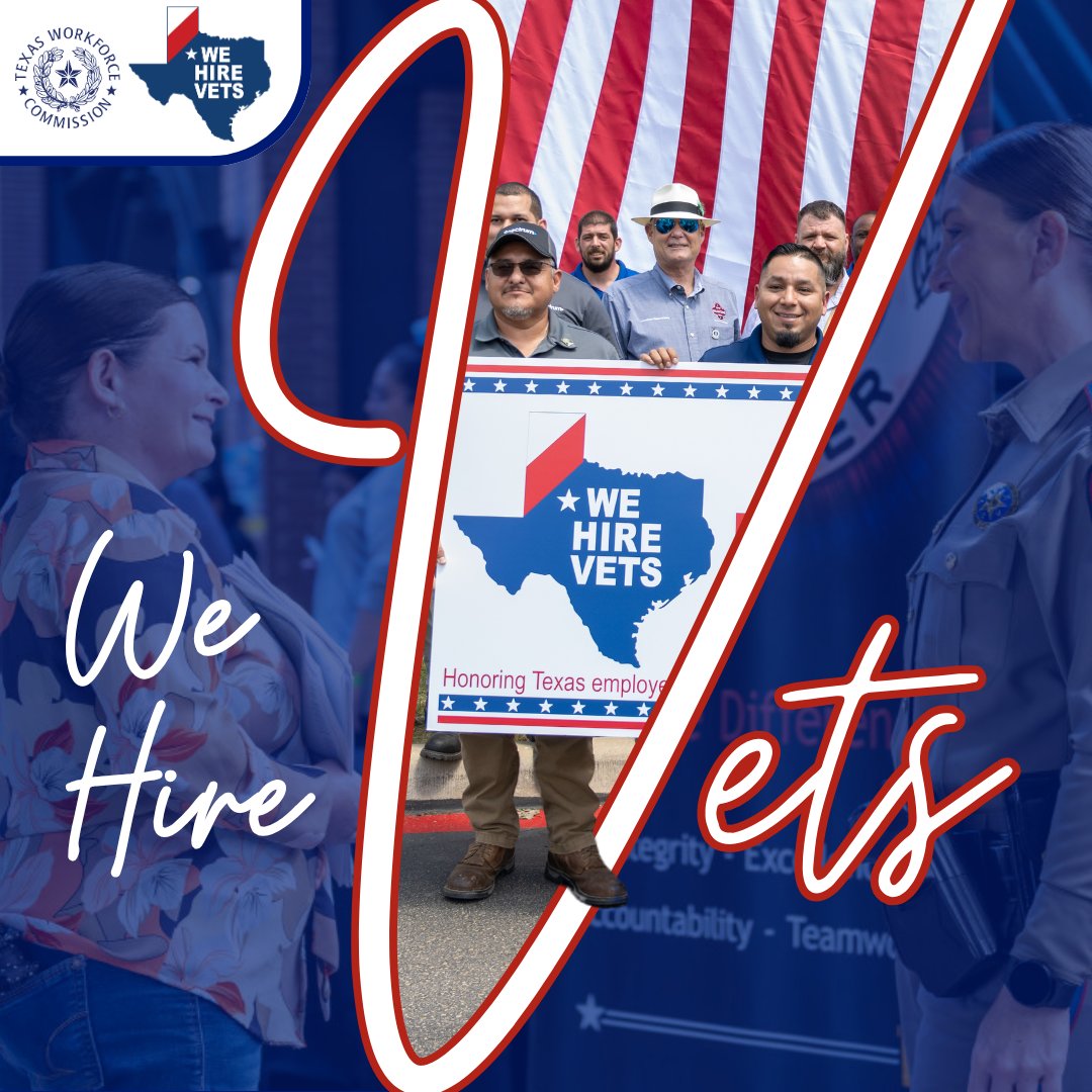 Texas Workforce Commission (@txworkforce) on Twitter photo 🎖️ TWC's We Hire Vets program recognizes employers with a veteran workforce of 10% or more. Nominate a deserving #TXEmployer today ➡️ pulse.ly/i3qwqse9vl
#TWC #WeHireVets #hiring #veterans #Texas 🎖️ TWC's We Hire Vets program recognizes employers with a veteran workforce of 10% or more. Nominate a deserving #TXEmployer today ➡️ pulse.ly/i3qwqse9vl
#TWC #WeHireVets #hiring #veterans #Texas