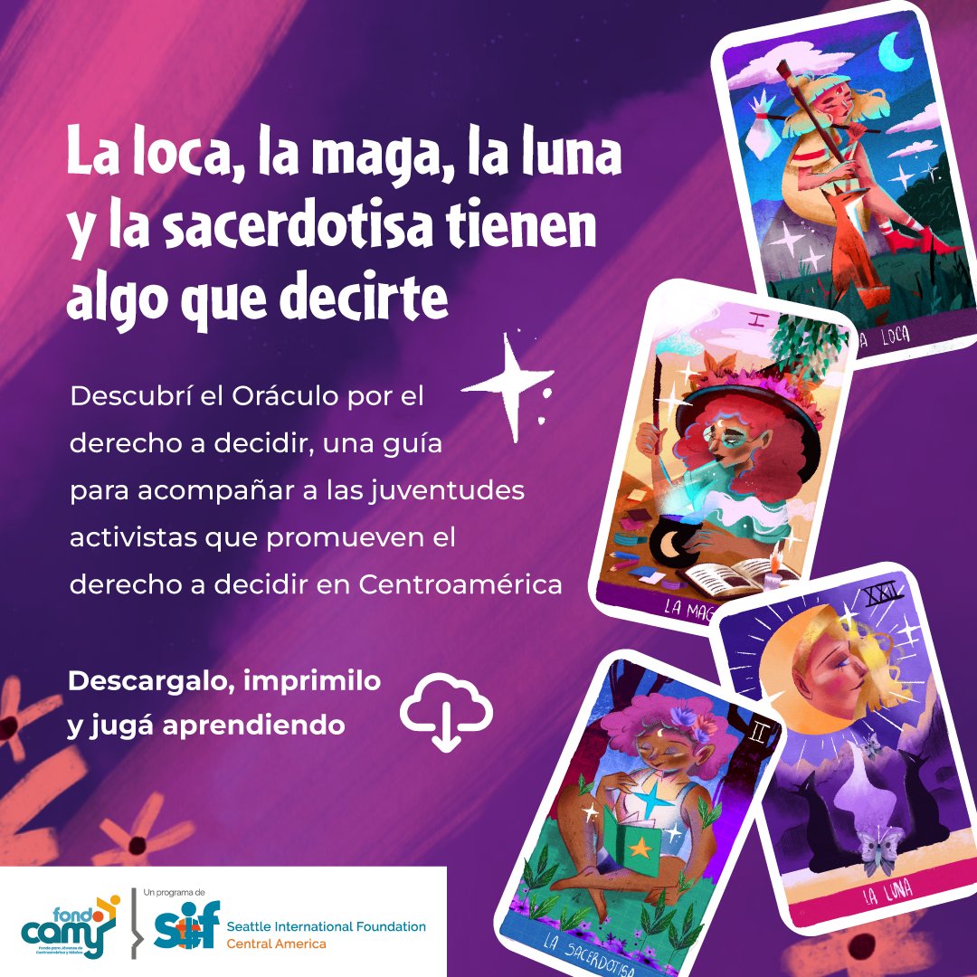 ¡Hoy es un buen día para consultar el oráculo!
Recibí consejos y herramientas para fortalecer tu activismo por el derecho a decidir en Centroamérica. 

Descargalo, imprimilo y compartilo: seaif.org/es/programas/f…