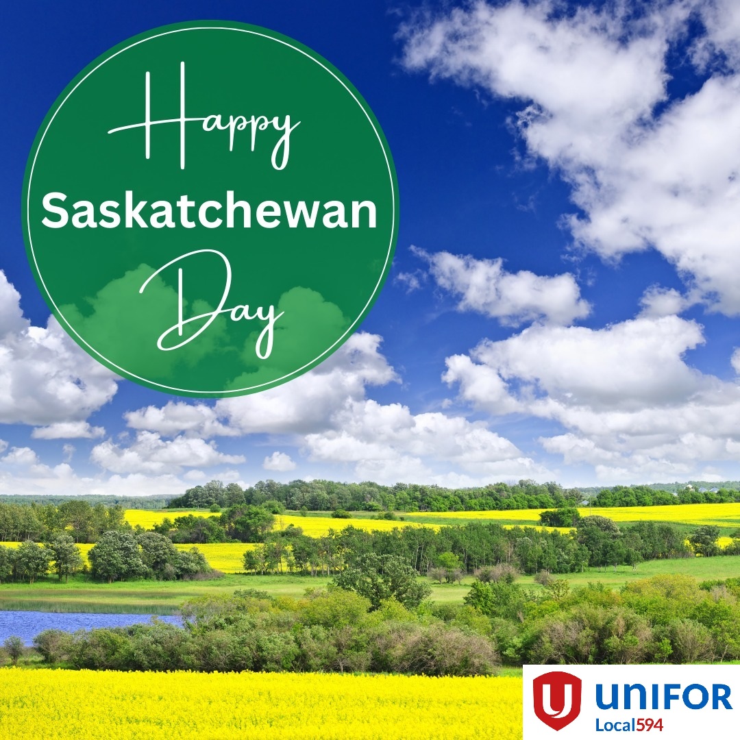 Today, we celebrate the heartland of Canada—endless golden fields and vibrant communities. From hardworking individuals to our rich cultural heritage, Saskatchewan thrives on strength and unity. Happy Saskatchewan Day!  

#Working594Community